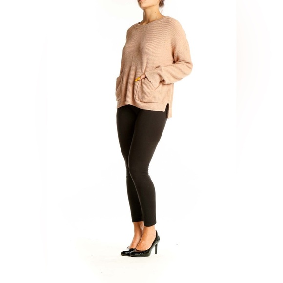 MADEWELL Cozy Ribbed Pocket Sweater in Camel Blush, Size S - Picture 3 of 12